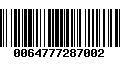 Código de Barras 0064777287002