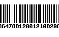 Código de Barras 00647801200121002961