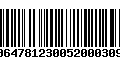 Código de Barras 00647812300520003098