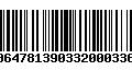 Código de Barras 00647813903320003368