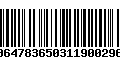 Código de Barras 00647836503119002964