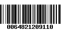 Código de Barras 0064821209110