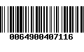 Código de Barras 0064900407116