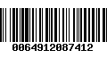 Código de Barras 0064912087412