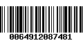 Código de Barras 0064912087481