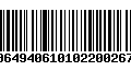 Código de Barras 00649406101022002674