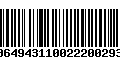 Código de Barras 00649431100222002930