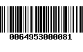 Código de Barras 0064953000081