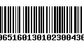 Código de Barras 00651601301023004363