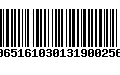 Código de Barras 00651610301319002569