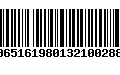 Código de Barras 00651619801321002881