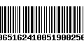 Código de Barras 00651624100519002507