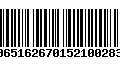 Código de Barras 00651626701521002837