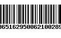 Código de Barras 00651629500621002894