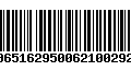 Código de Barras 00651629500621002924