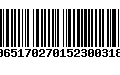 Código de Barras 00651702701523003183