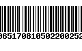 Código de Barras 00651708105022002526