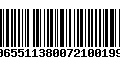 Código de Barras 00655113800721001998