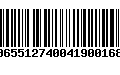 Código de Barras 00655127400419001687