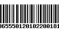 Código de Barras 00655501201022001815