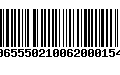 Código de Barras 00655502100620001540