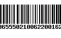 Código de Barras 00655502100622001623