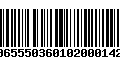 Código de Barras 00655503601020001424