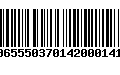 Código de Barras 00655503701420001410