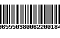 Código de Barras 00655503800622001843