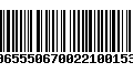 Código de Barras 00655506700221001534