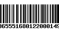 Código de Barras 00655516801220001499