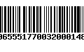 Código de Barras 00655517700320001486