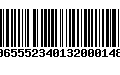 Código de Barras 00655523401320001483