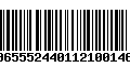 Código de Barras 00655524401121001469