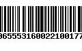 Código de Barras 00655531600221001779