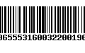 Código de Barras 00655531600322001968