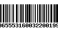 Código de Barras 00655531600322001999