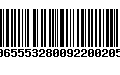 Código de Barras 00655532800922002054