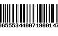 Código de Barras 00655534400719001475