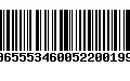 Código de Barras 00655534600522001994