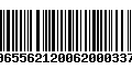 Código de Barras 00655621200620003378