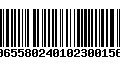 Código de Barras 00655802401023001562