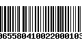 Código de Barras 00655804100220001037