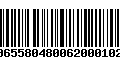 Código de Barras 00655804800620001025