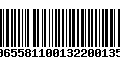 Código de Barras 00655811001322001355