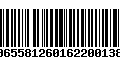 Código de Barras 00655812601622001384