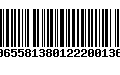 Código de Barras 00655813801222001367