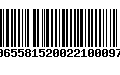 Código de Barras 00655815200221000971