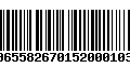 Código de Barras 00655826701520001035