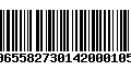 Código de Barras 00655827301420001051